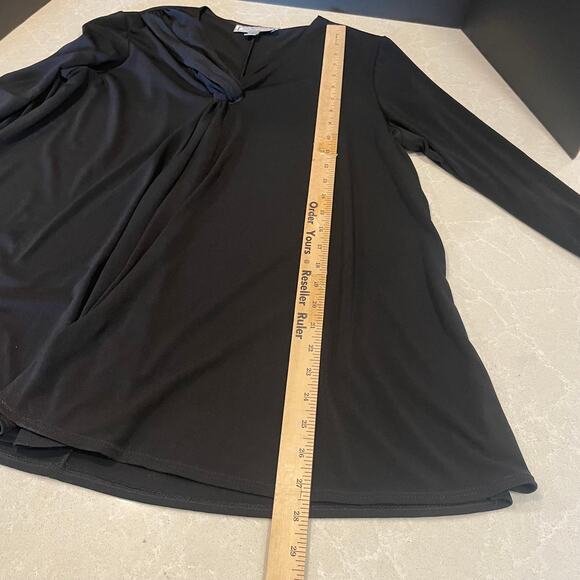 Simonton Says women's blouse Medium black blouse relaxed fit vintage Made in USA - Picture 7 of 10